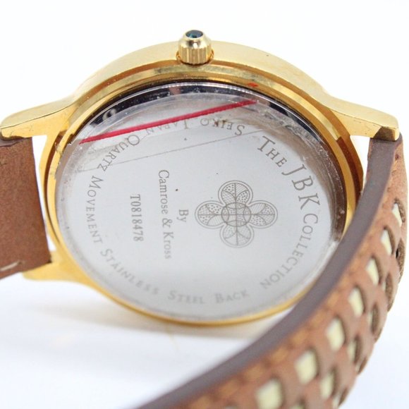 JBK Jacqueline Kennedy Watch Womens Gold Tone Stainless Steel Classic White Dial - Picture 8 of 8